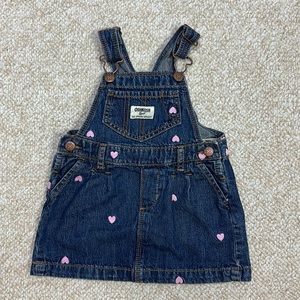 OshKosh B’gosh Denim Heart Overalls
